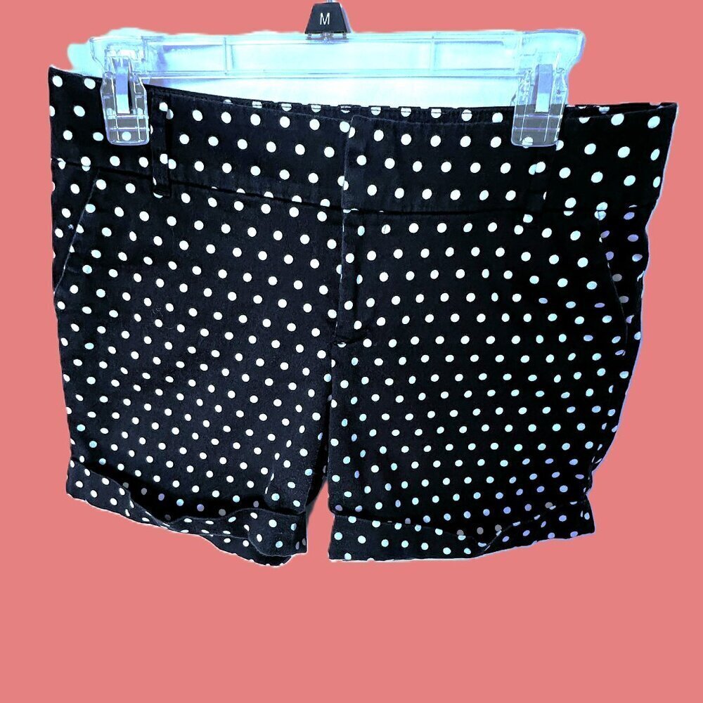 Black and White Polka Dot Dress Shorts Size 4 With Pockets - Picture 4 of 10